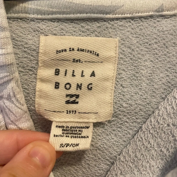 Billabong Tropical Floral Print Pull-over Hoodie Size Small - Picture 5 of 6